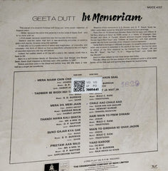 Geeta Dutt - In Memoriam (Vinyl)
