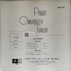 Pandit Omkarnath Thakur - Raga Todi Raga Malkauns (Vinyl)
