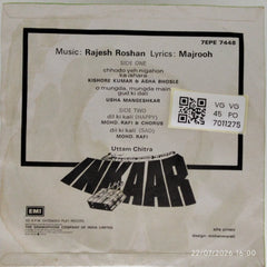 Rajesh Roshan - Inkaar (45-RPM)