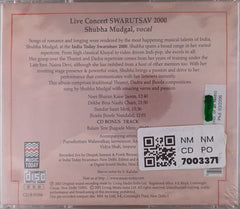 Shubha Mudgal - Live Concert Swar Utsav - Thumri, Dadra (CD)