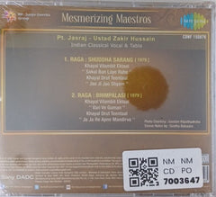 Pt. Jasraj, Ustad Zakir Hussain - Mesmerizing Maestros (CD)