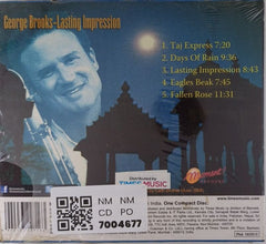 George Brooks, Krishna Bhatt, Zakir Hussain - Lasting Impression (CD)