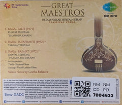 Ustad Nissar Hussain Khan - Great Maestros (CD)