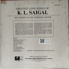 K. L. Saigal - Greatest Love Songs of K. L. Saigal (Vinyl)