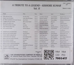 Rahul Dev Burman, Kalyanji Anandji, Sapan Jagmohan, Ravindra Jain, Laxmikant Pyarelal, S. D. Burman, Usha Khanna - A Tribute to a Legend - Kishore Kumar Vol. II (CD)