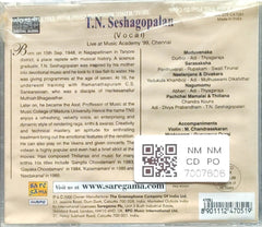 T.N. Seshagopalan - Classic Carnatic Concerts: Live at Music Academy '99 Chennai (CD)