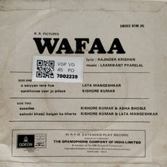 Laxmikant Pyarelal - Wafaa (45-RPM)