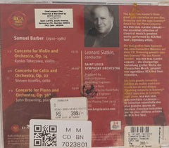 Kyoko Takezawa, Steven Isserlis, John Browning, Leonard Slatkin, Saint Louis Symphony Orchestra - Barber: Violin Concerto, Cello Concerto, Piano Concerto (CD)