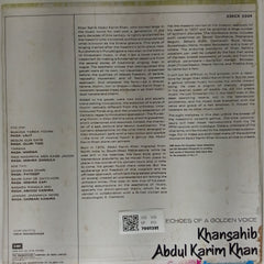 Abdul Karim Khan - Echoes of a Golden Voice (Vinyl)