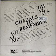 Various - Ghazals to Remember (Vinyl)