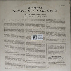 Artur Rubinstein, Josef Krips, Symphony of the Air - Beethoven Concerto No. 2 (Vinyl)