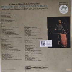 Mukesh, Lata Mangeshkar - A Tribute to Mukesh by Lata Mangeshkar: Live Recordings of Concerts in USA and Canada - August 1976 (Vinyl) (2)