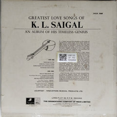 K. L. Saigal - Greatest Love Songs of K. L. Saigal (Vinyl)
