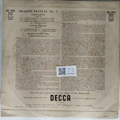 Wilhelm Kempff - Brahms Recital No. 2 (Vinyl)