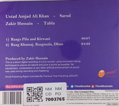 Ustad Amjad Ali Khan, Zakir Hussain - Various Ragas (CD)