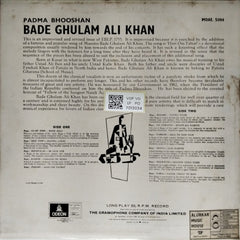 Bade Ghulam Ali Khan - Padma Bhooshan Bade Ghulam Ali Khan (Vinyl)