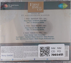 Pt. Mallikarjun Mansur - First Time on CD (CD)