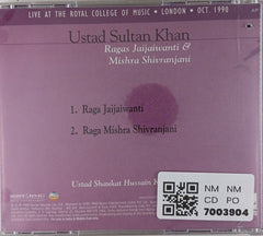 Ustad Sultan Khan - Ragas Jaijaivanti & Mishra Shivranjani (CD)