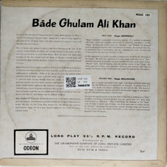 Bade Ghulam Ali Khan - Raga Goonkali, Raga Malkauns (Vinyl)