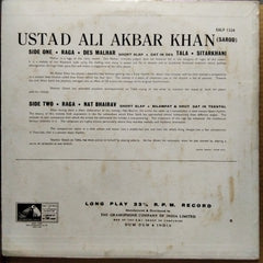 Ali Akbar Khan  - Raga Des Malhar / Raga Nat Bhairav (Vinyl)