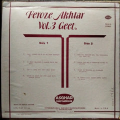 Feroze Akhtar - A Touch Of Class Vol. 3 Geet (Vinyl)