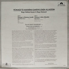 Ravi Shankar - Homage To Mahatma Gandhi & Baba Allauddin (Vinyl)