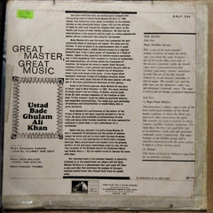 Ustad Bade Ghulam Ali Khan* - Great Master, Great Music (Vinyl)