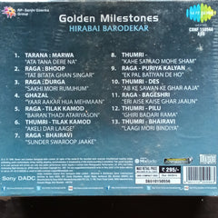Hirabai Barodekar - Golden Milestones (CD)