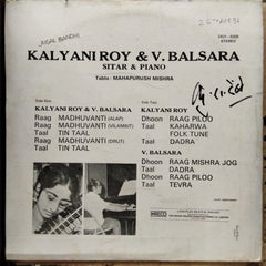 Kalyani Roy & V. Balsara - Sitar And Piano (Vinyl)