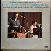 Mukesh & Lata Mangeshkar - A Tribute To Mukesh By Lata Mangeshkar (Live Recordings Of Concerts In U•S•A• And Canada-August 1976) (Vinyl)