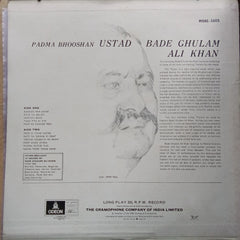 Bade Ghulam Ali Khan - Padma Bhooshan (Vinyl)
