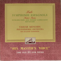 Yehudi Menuhin, Philharmonia Orchestra, Sir Eugene Goossens - Symphonie Espagnole / Introduction and Rondo Capriccioso / Havanaise (Vinyl)