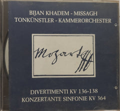 Bijan Khadem-Missagh, Tonkünstler-Kammerorchester - Divertimenti KV 136-138 Konzertante Sinfonie KV 364 (CD)