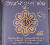 Ustad Amir Khan, Girija Devi, Pandit Jasraj, Ustad Salamat Ali Khan, Parveen Sultana, Rashid Khan, Gokulotsav Maharaj - Great Voices of India Vol. 2 (CD)