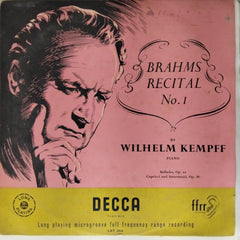 Wilhelm Kempff - Brahms Recital No. 1 (Vinyl)