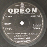 S. D. Burman - Great Film Hits - Sung by S. D. Burman (45-RPM)