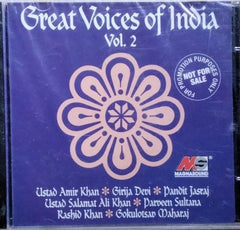 Ustad Amir Khan, Girija Devi, Pandit Jasraj, Ustad Salamat Ali Khan, Parveen Sultana, Rashid Khan, Gokulotsav Maharaj - Great Voices of India Vol. 2 (CD)