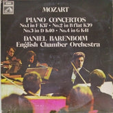Daniel Barenboim, English Chamber Orchestra - Piano Concertos No. 1 in F K37, No. 2 in B flat K39, No. 3 in D K40, No. 4 in G K41 (Vinyl)