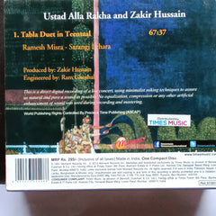 Alla Rakha And Zakir Hussain - Tabla Duet In Teen Taal (CD)