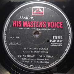 Ustad Nissar Hussain Khan - Raga Basant • Raga Jayajayavanti (Vinyl)