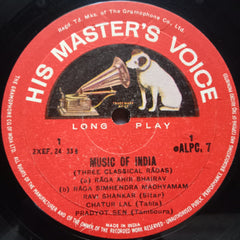 Ravi Shankar - Music Of India (Three Classical RāGas) (Vinyl)