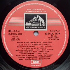 Mukesh  - Many More Memories… (Songs From Hindi Films) (Vinyl)
