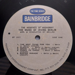Bellini (3) - The Music Of Irving Berlin (The Heritage Of Broadway) (Vinyl)