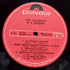 K. L. Saigal  - The Legendary K. L. Saigal (Vinyl)