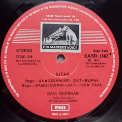 Ravi Shankar - Ragas: Kameshwari • Gangeshwari • Rangeshwari (Vinyl)