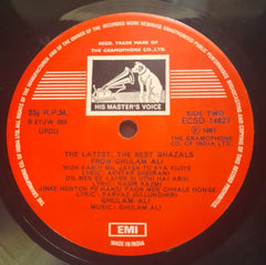 Ghulam Ali - The Latest, The Best Ghazals From Ghulam Ali (Vinyl)