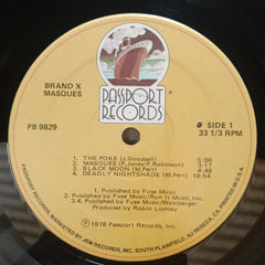 Brand X - Masques (Vinyl)