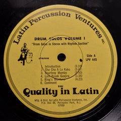 Eddie Montalvo, Charlie Santiago - Drum Solos Vol. 1 (Vinyl)
