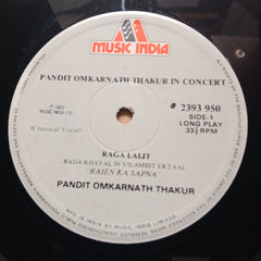 Pandit Omkarnath Thakur* - In Concert (Vinyl)