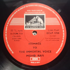 Mohd. Rafi - Homage To The Immortal Voice Mohd. Rafi (Vinyl)